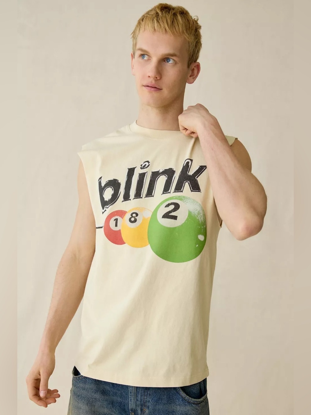 Giant Vintage Blink 182 Graphic Heavyweight Muscle Tee - Picture 2 of 4